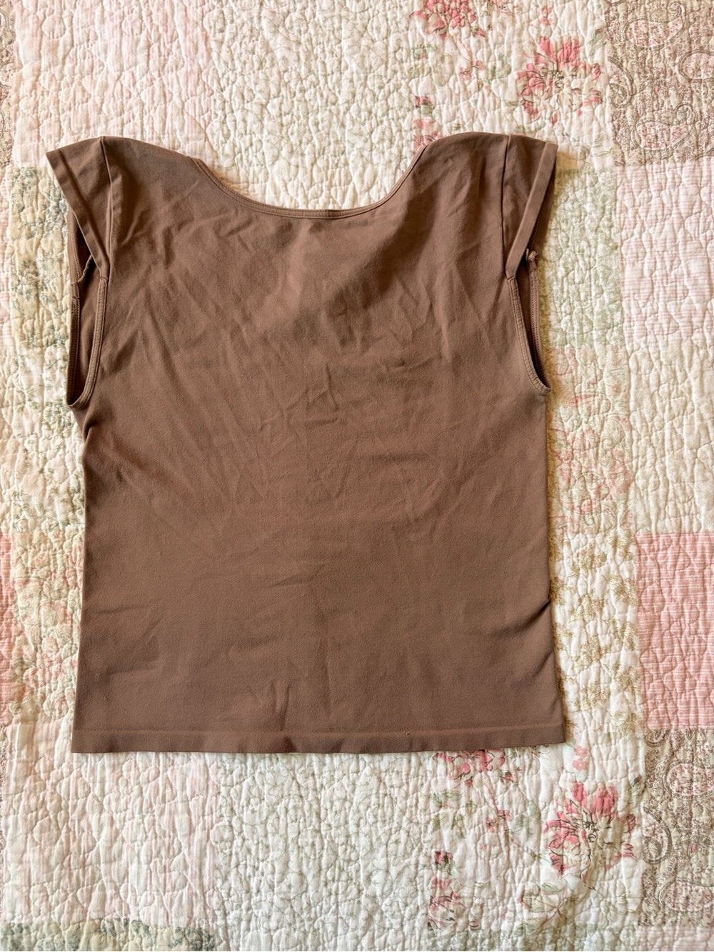 Free People Taupe Scoop Neck Tank